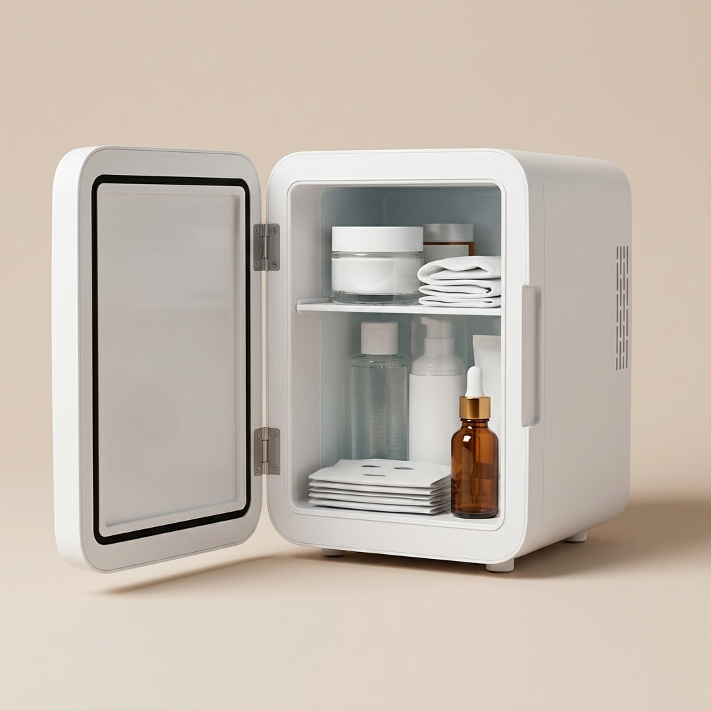 Mini Frigo Skincare 4L avec Miroir LED - vue studio